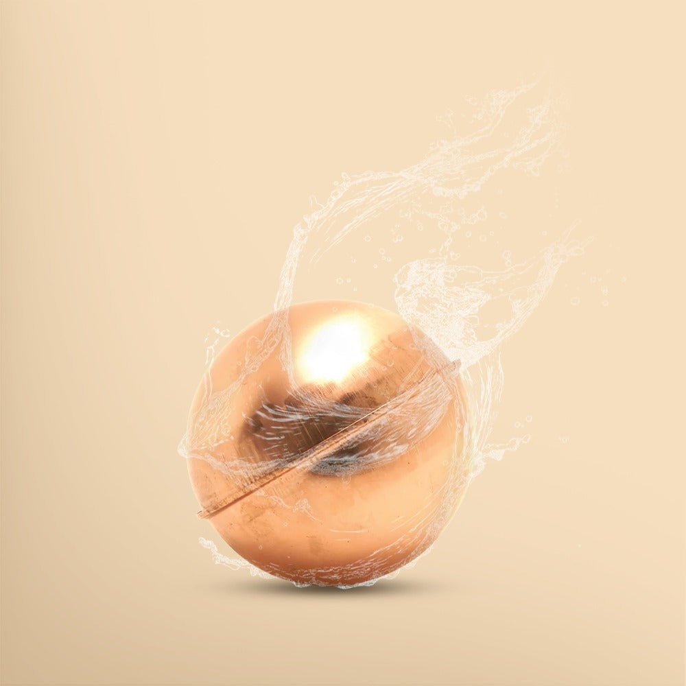 Copper Ball to alkalize your water. Supports Digestion, Immunity and Mind - Body Balance. - Rüh Essentials