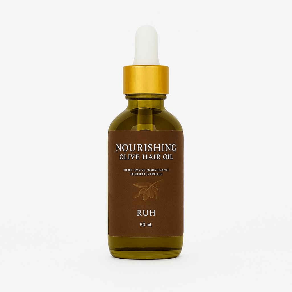 Herb Infused Olive Hair Oil for Nourished and Healthy Hair - Rüh Essentials