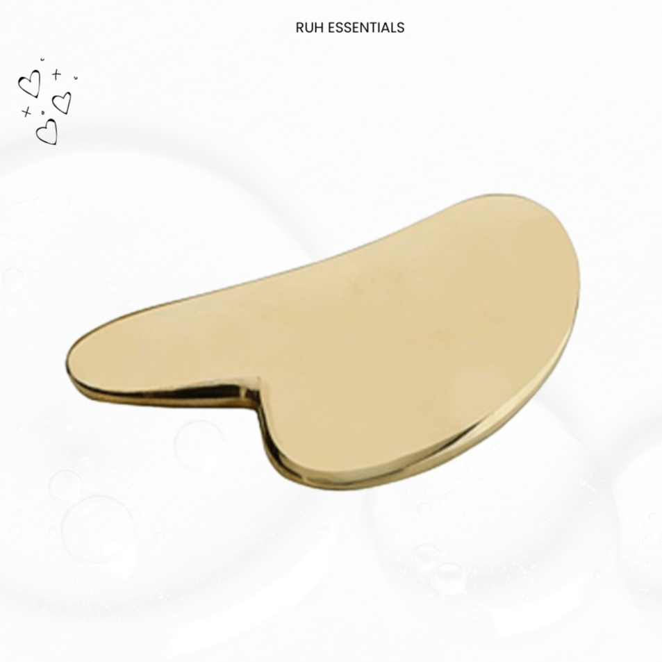 Kansa Gua Sha Face Massager for Glowing Skin - Ruh Essentials - Rüh Essentials