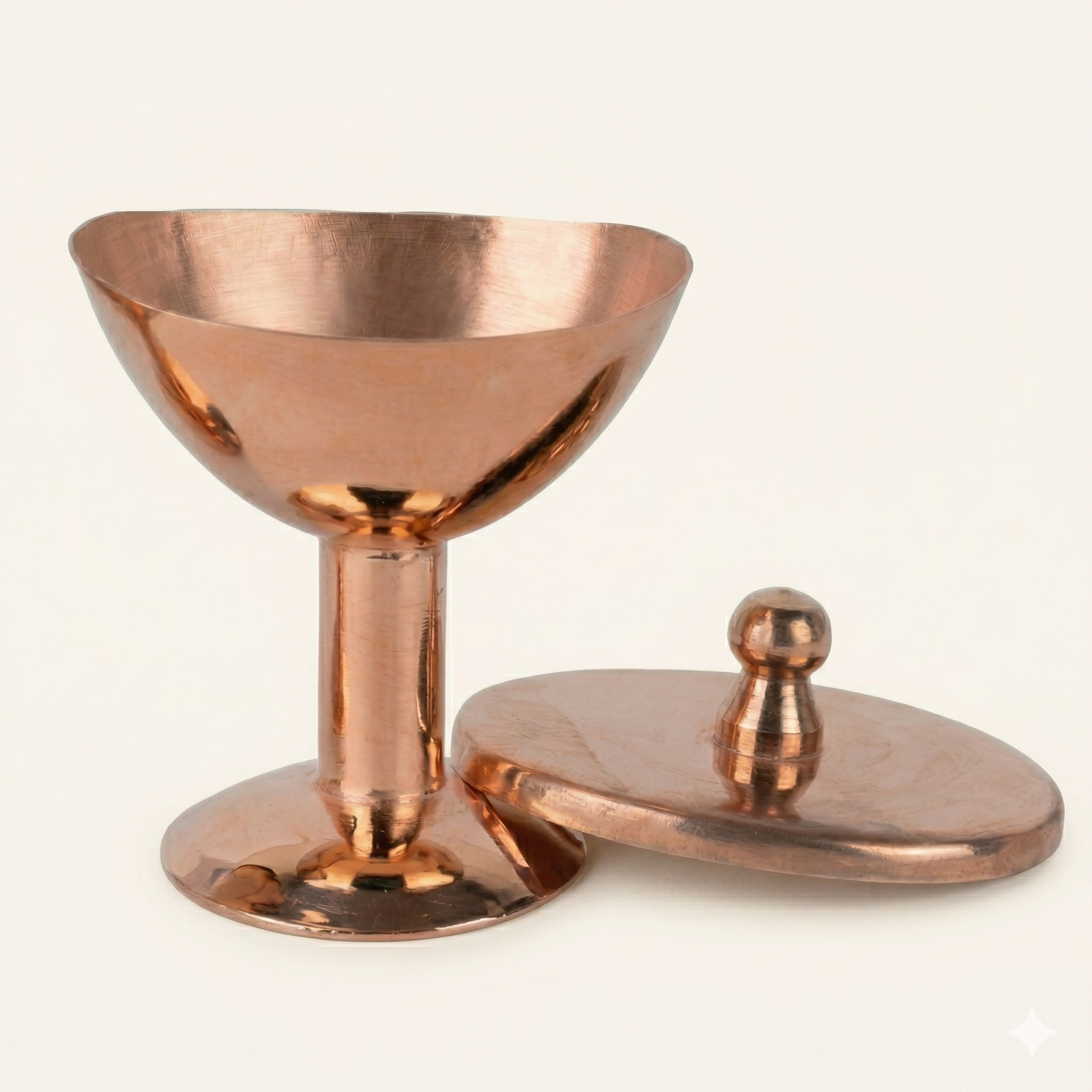 Copper Eye Wash Cup with Lid | Ayurvedic Eye Bath Tool