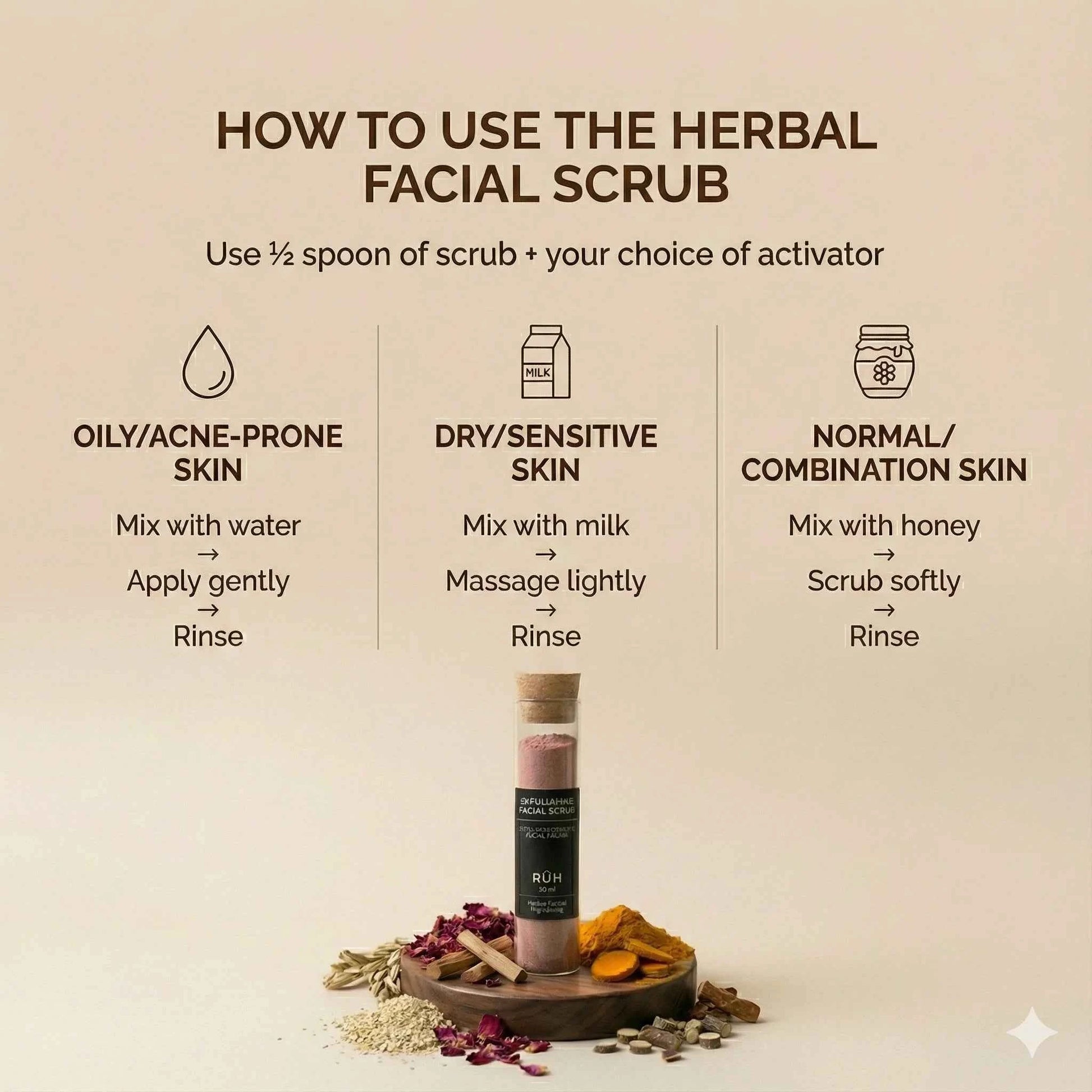 Exfoliating Herbal Face Scrub for Glowing Skin
