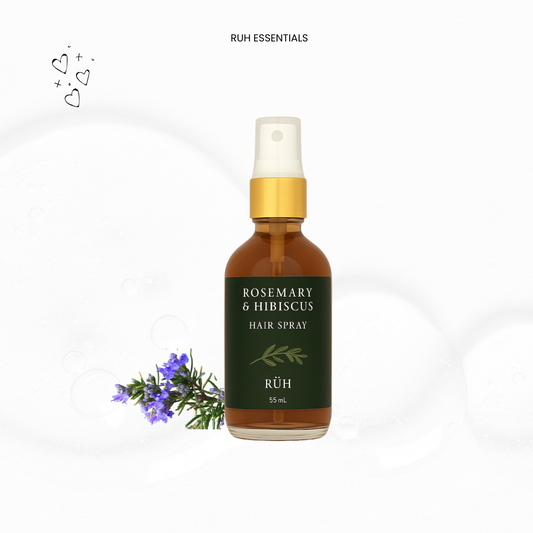 Rosemary Hibiscus Hair Spray for Scalp Nourishment and Hair Growth - Rüh Essentials