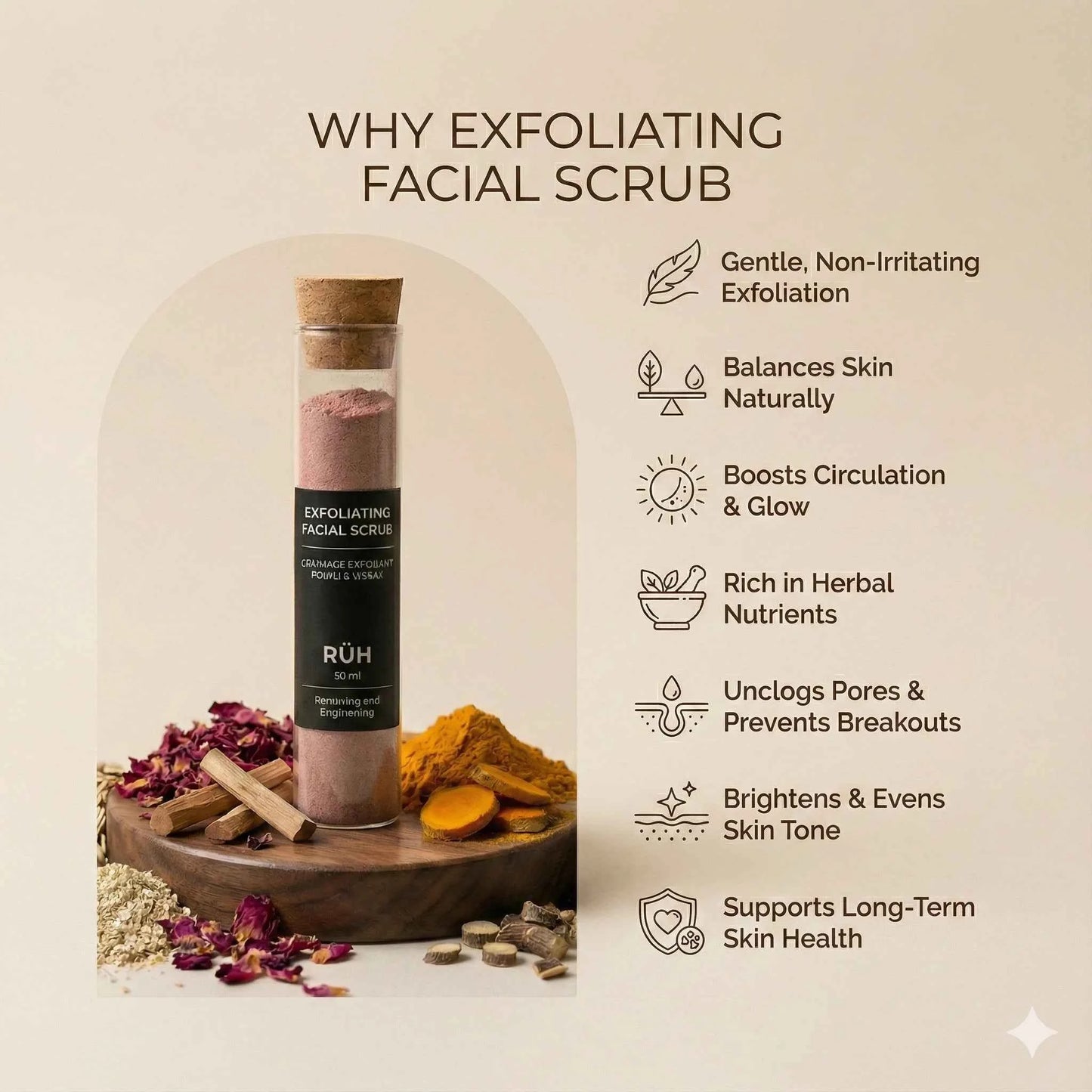 Exfoliating Herbal Face Scrub for Glowing Skin