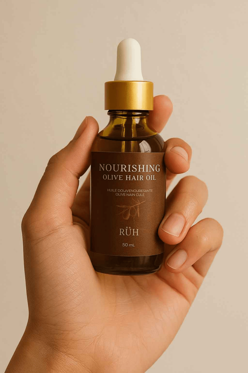 Herb Infused Olive Hair Oil for Nourished and Healthy Hair - Rüh Essentials