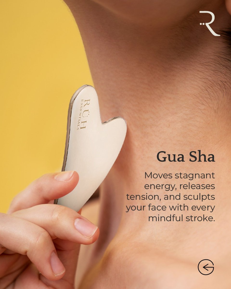 Kansa Gua Sha Face Massager for Glowing Skin - Ruh Essentials - Rüh Essentials