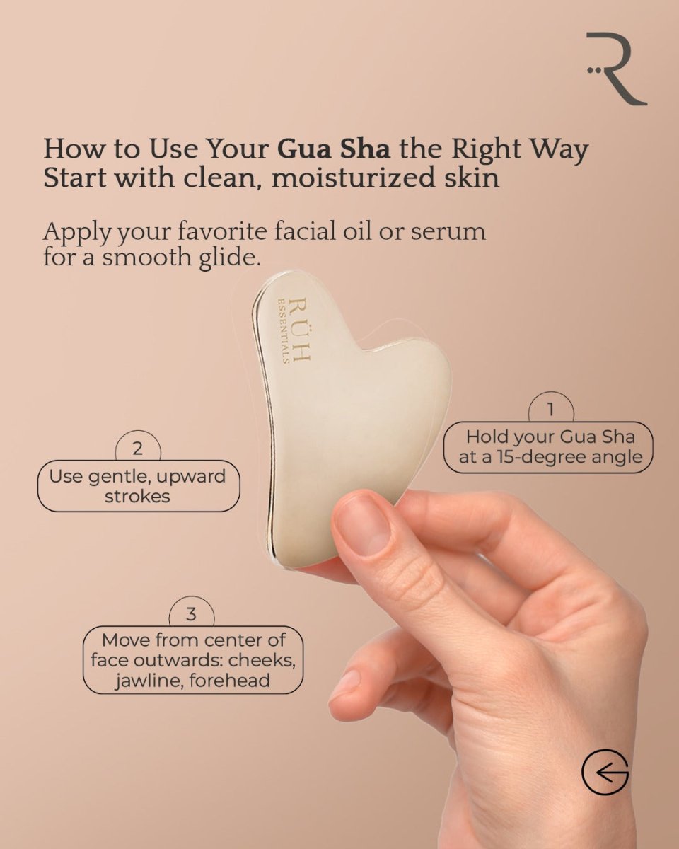 Kansa Gua Sha Face Massager for Glowing Skin - Ruh Essentials - Rüh Essentials