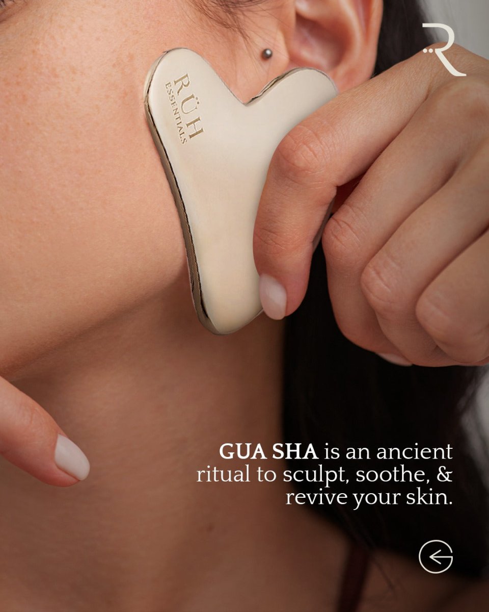 Kansa Gua Sha Face Massager for Glowing Skin | Rüh Essentials