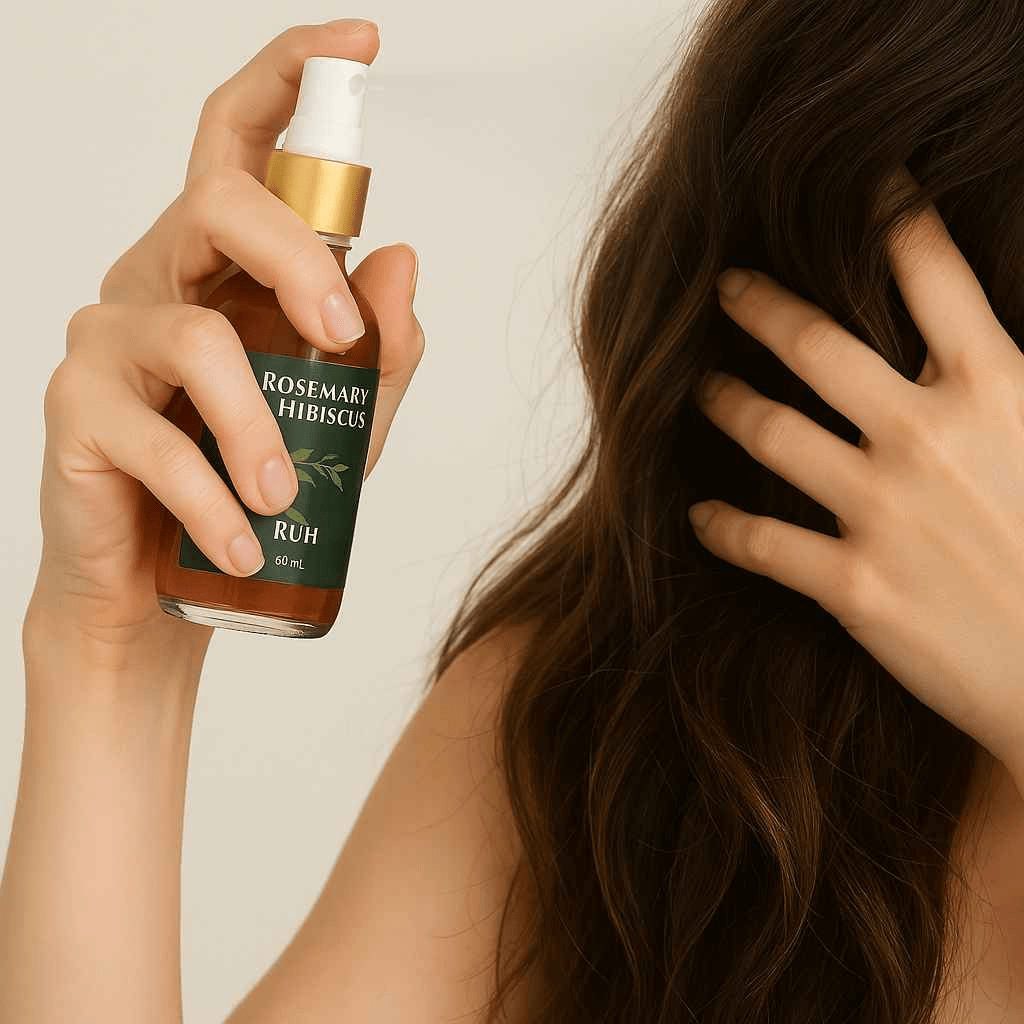 Rosemary Hibiscus Hair Spray for Nourishment and Growth - Rüh Essentials