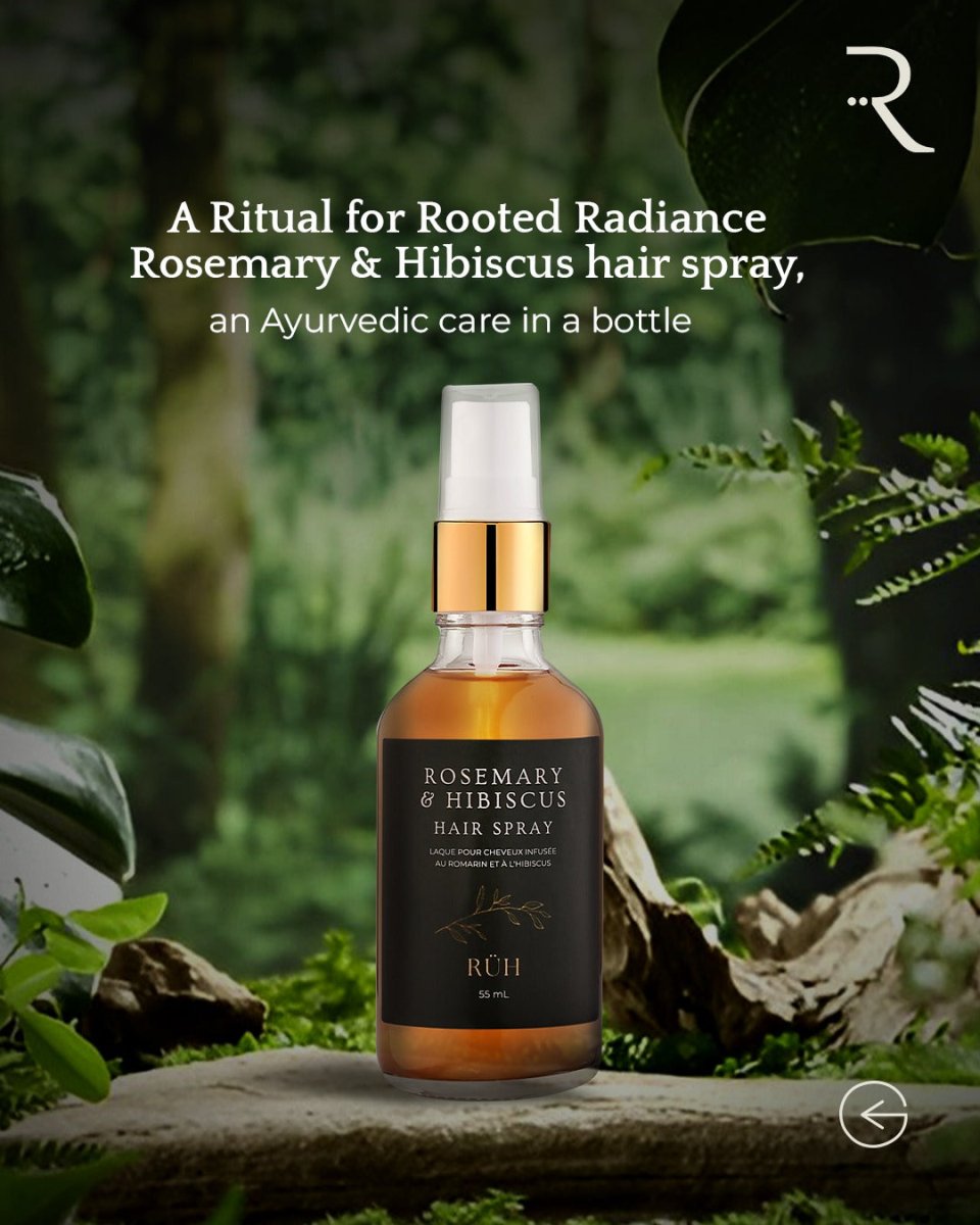 Rosemary Hibiscus Hair Spray for Scalp Nourishment and Hair Growth - Rüh Essentials