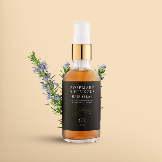 Rosemary Hibiscus Hair Spray for Scalp Nourishment and Hair Growth - Rüh Essentials