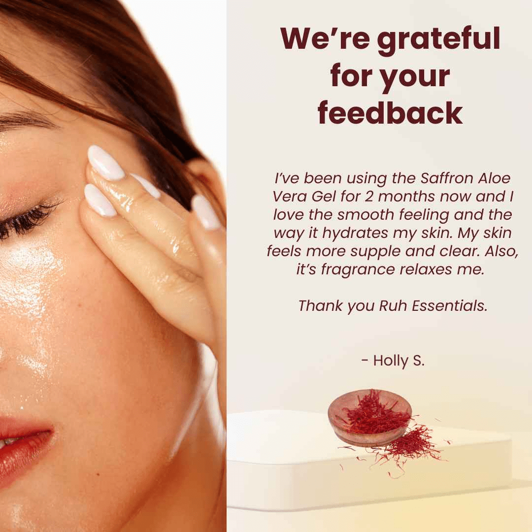 Saffron Aloe Vera Gel for Skin Hydration and Radiance - Rüh Essentials