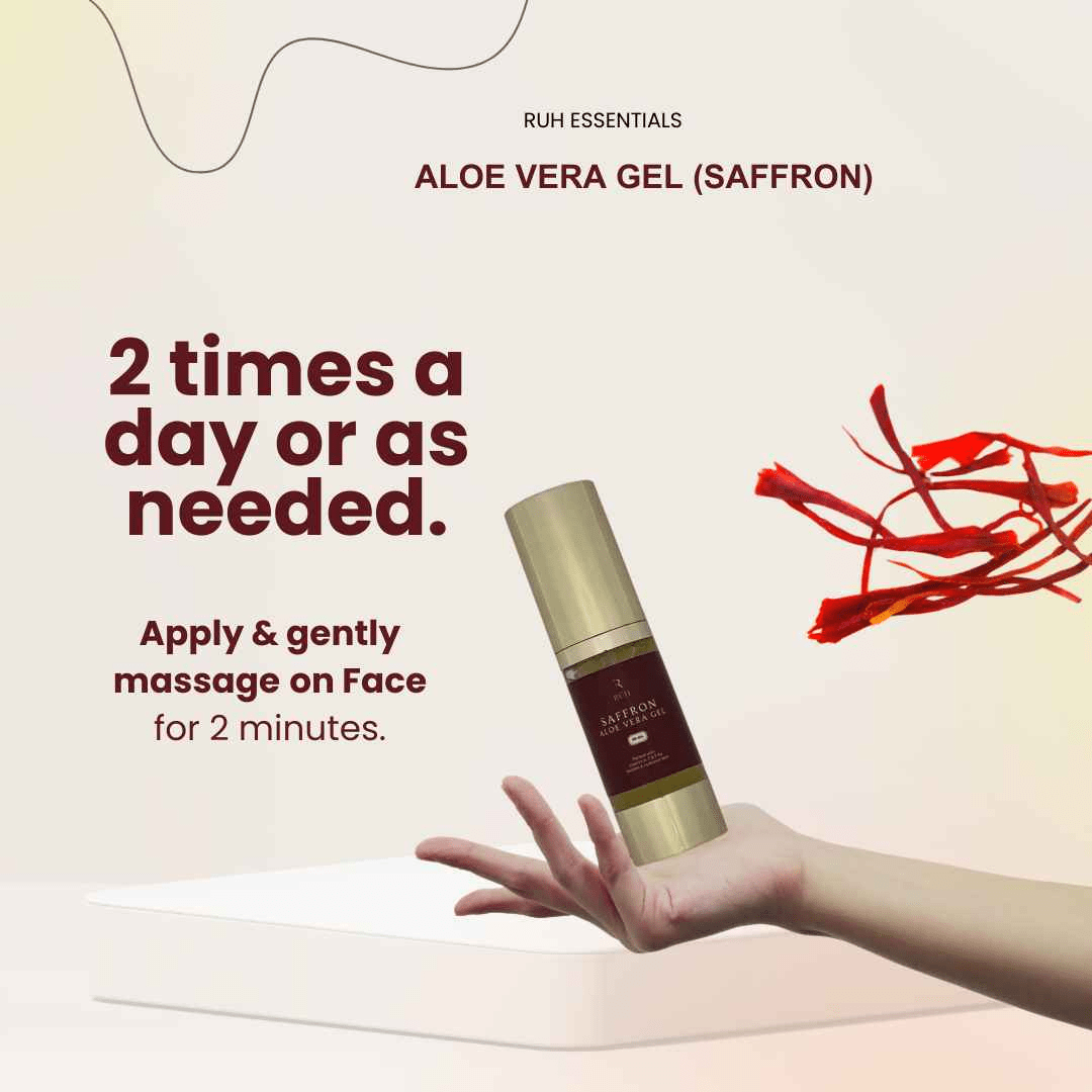 Saffron Aloe Vera Gel for Skin Hydration and Radiance - Rüh Essentials