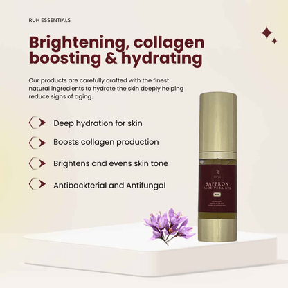 Saffron Aloe Vera Gel for Skin Hydration and Radiance - Rüh Essentials